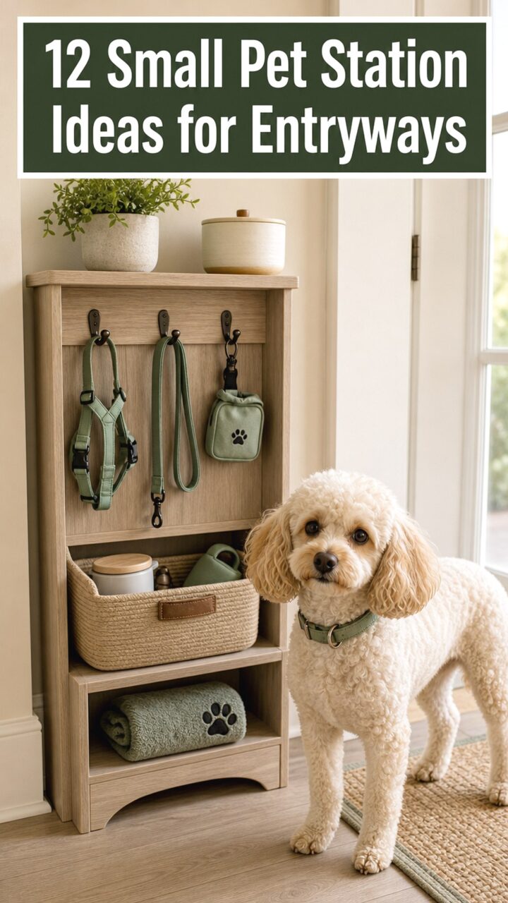 12 Small Pet Station Ideas for Entryways That Keep Daily Gear Organized