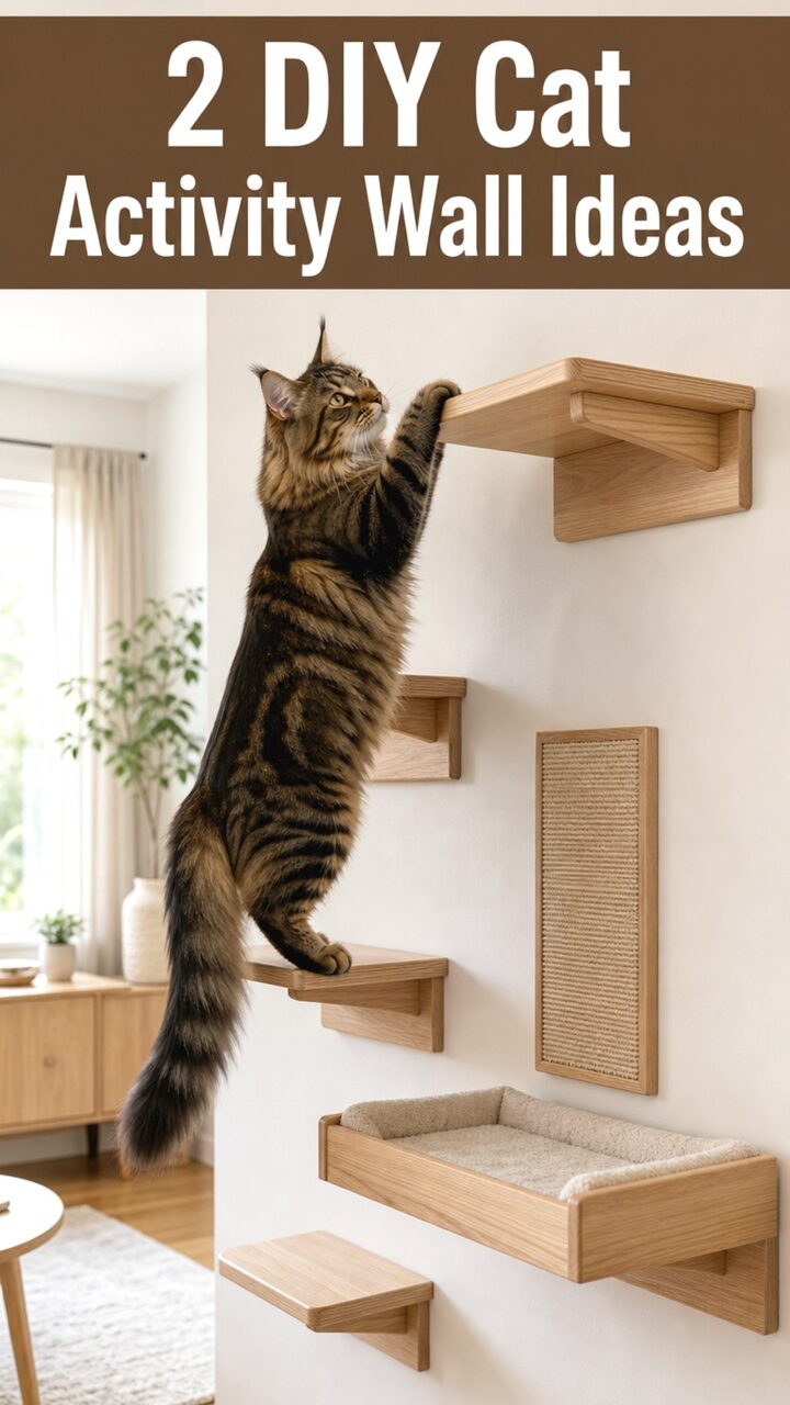 2 DIY Cat Activity Wall Ideas for Indoor Enrichment