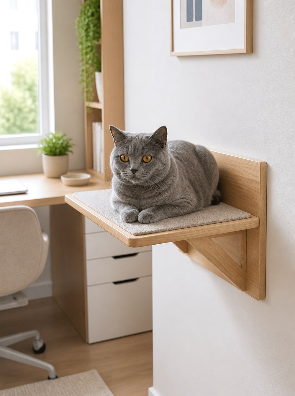 A Fold Down Perch for a Multipurpose Room