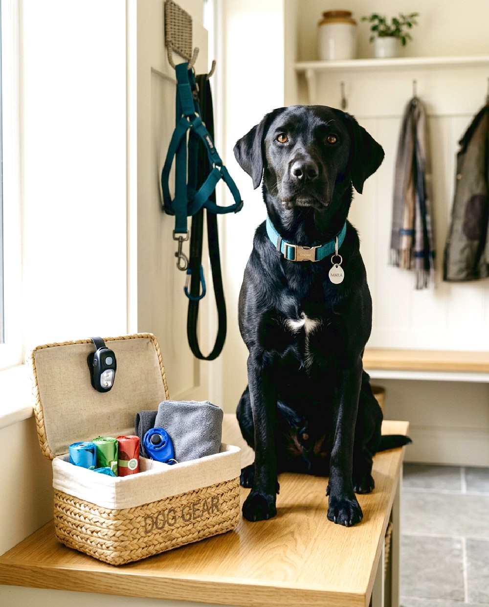 Add a Small Basket for Poop Bags and Walk Extras