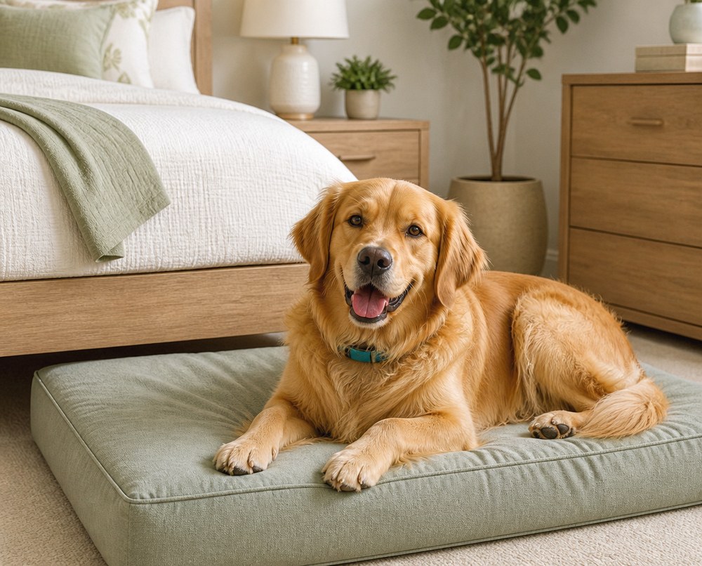 After Give Your Dog a Dedicated Bedside Sleep Spot