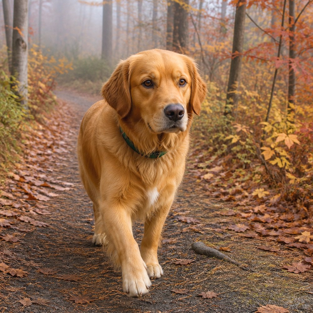 After Finish With a Misty Morning Trail Photo