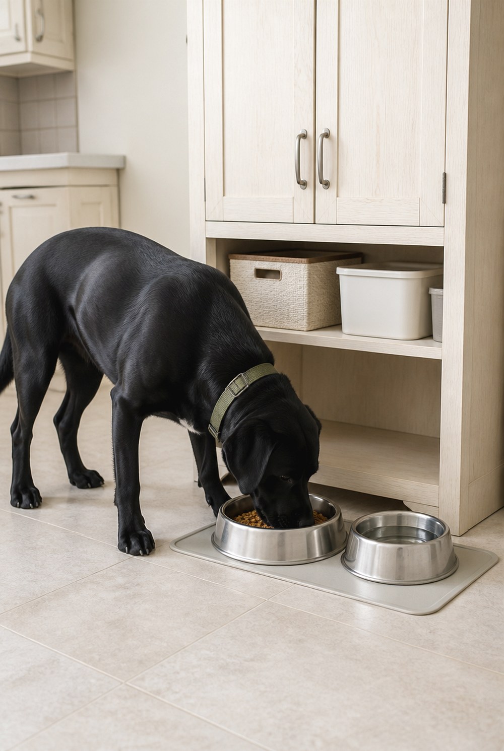 After Food Storage Above, Bowls Below