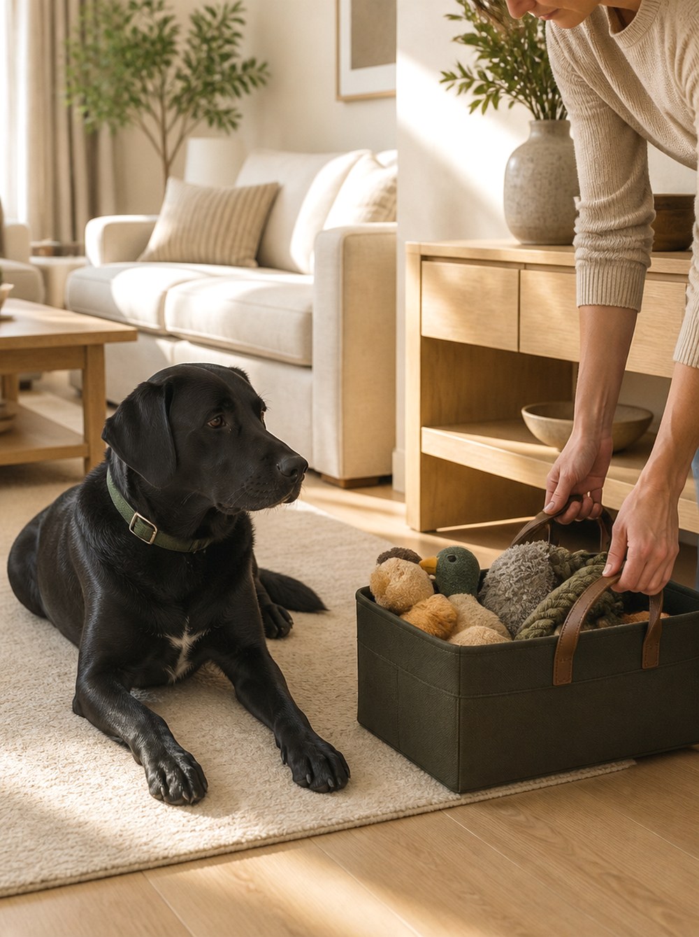 After Use a Portable Toy Caddy for Fast Evening Cleanup