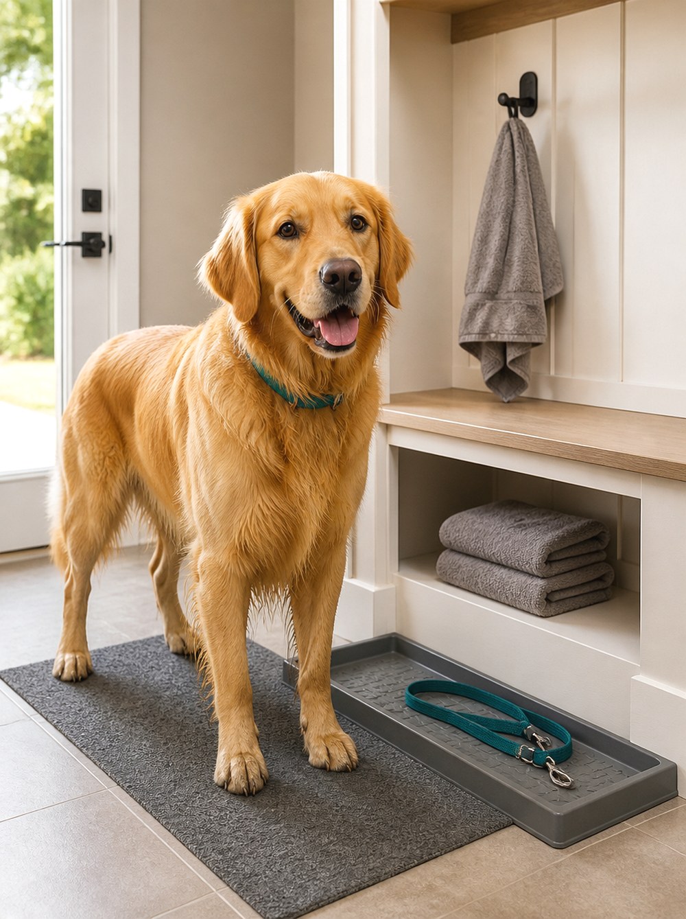 After Add a Mudroom Paw Cleanup Station