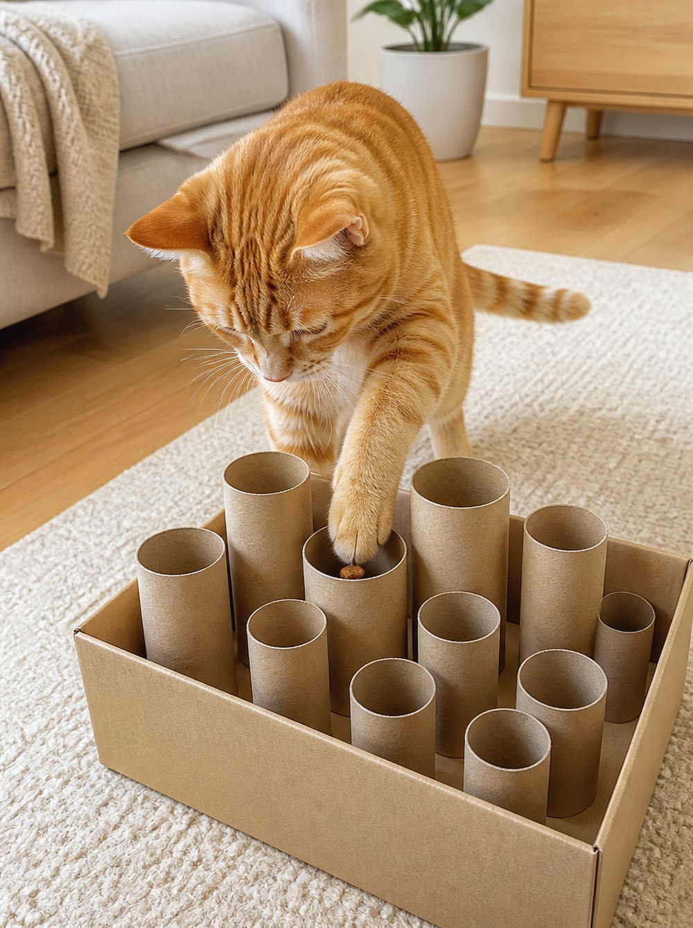 After Cardboard Tube Foraging Tray