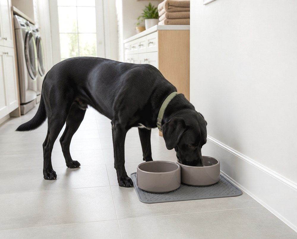 After Create a Dedicated Feeding Station With Easy Clean Flooring