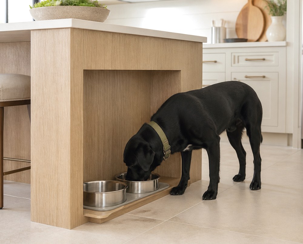 After Recessed Island End Feeding Nook