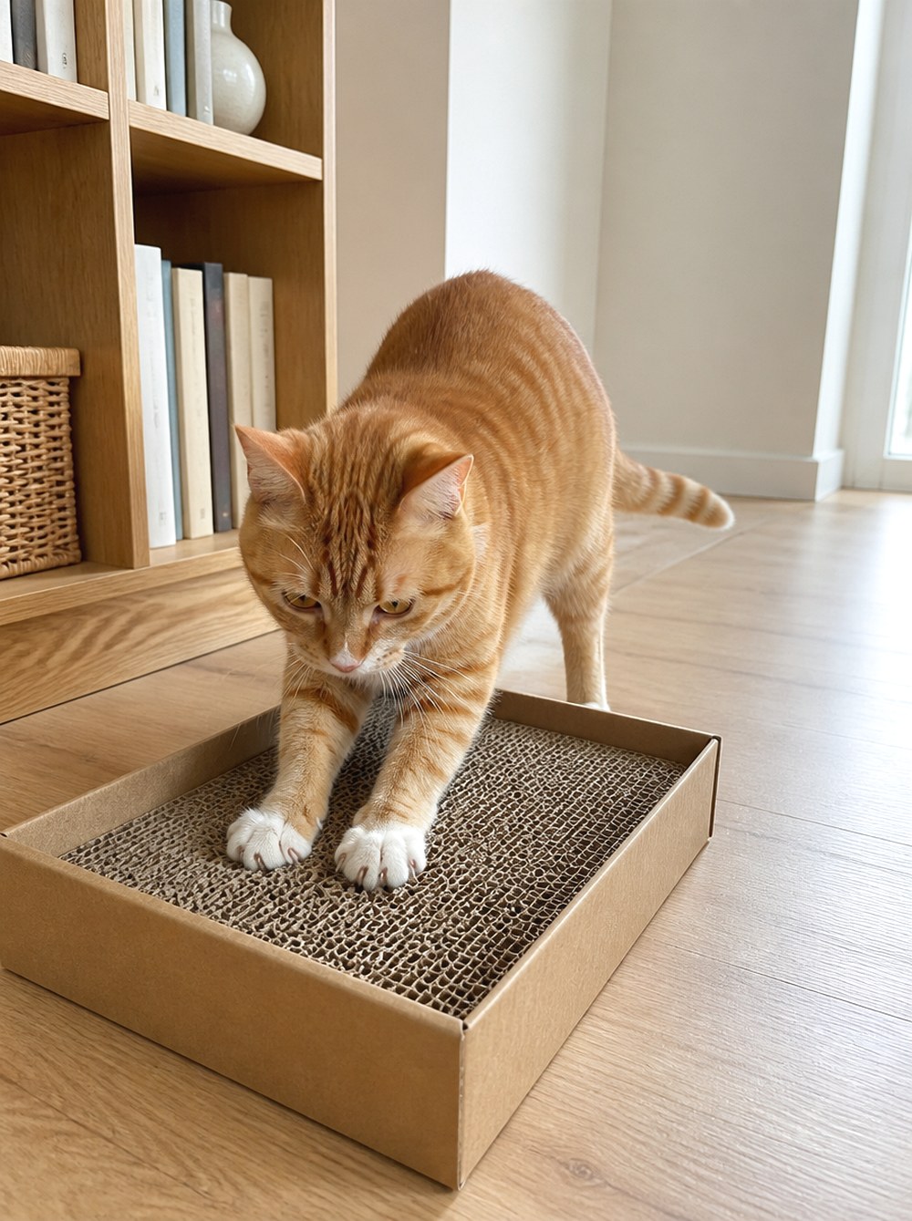 After Refillable Cardboard Box Scratcher