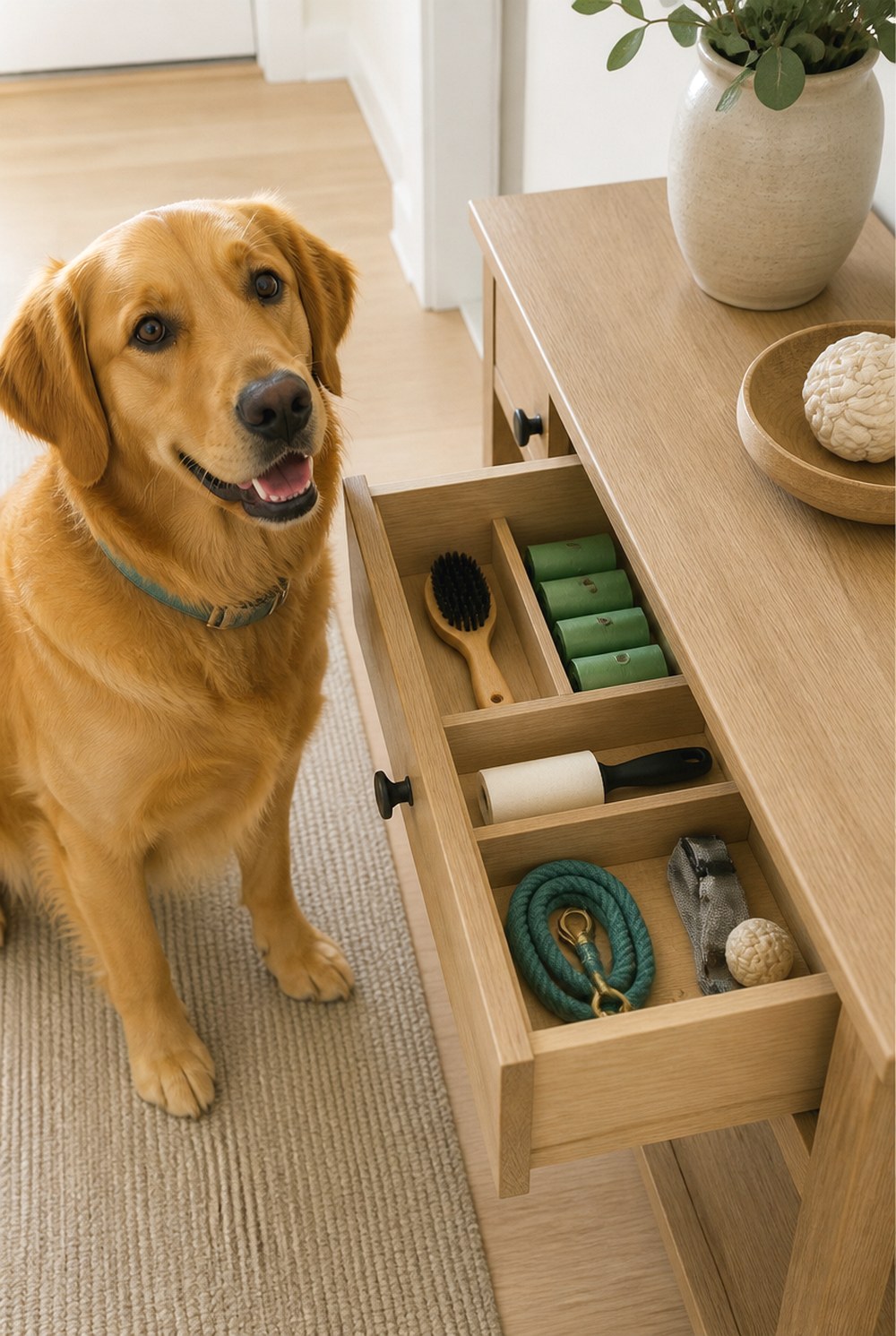After Turn One Drawer Into a Daily Pet Care Drawer