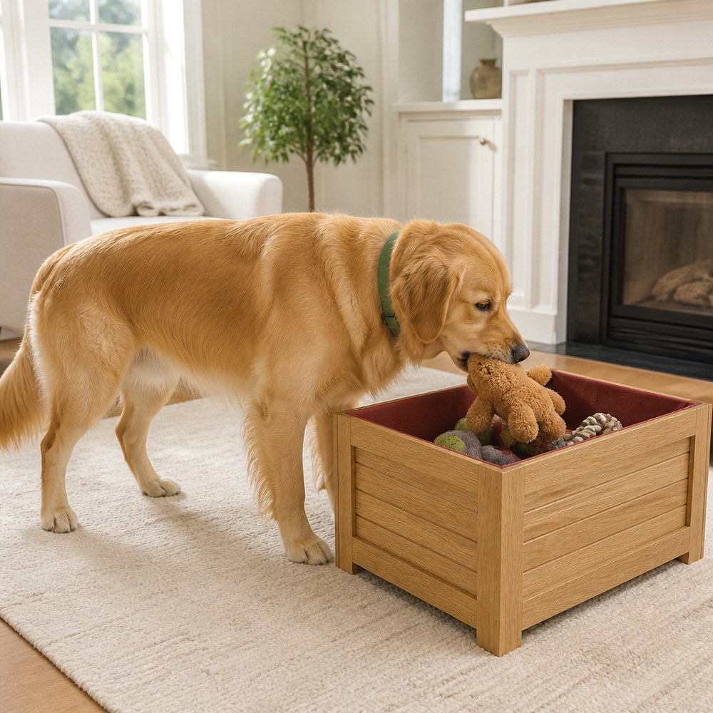 After Turn Toy Storage Into Part of the Holiday Decor