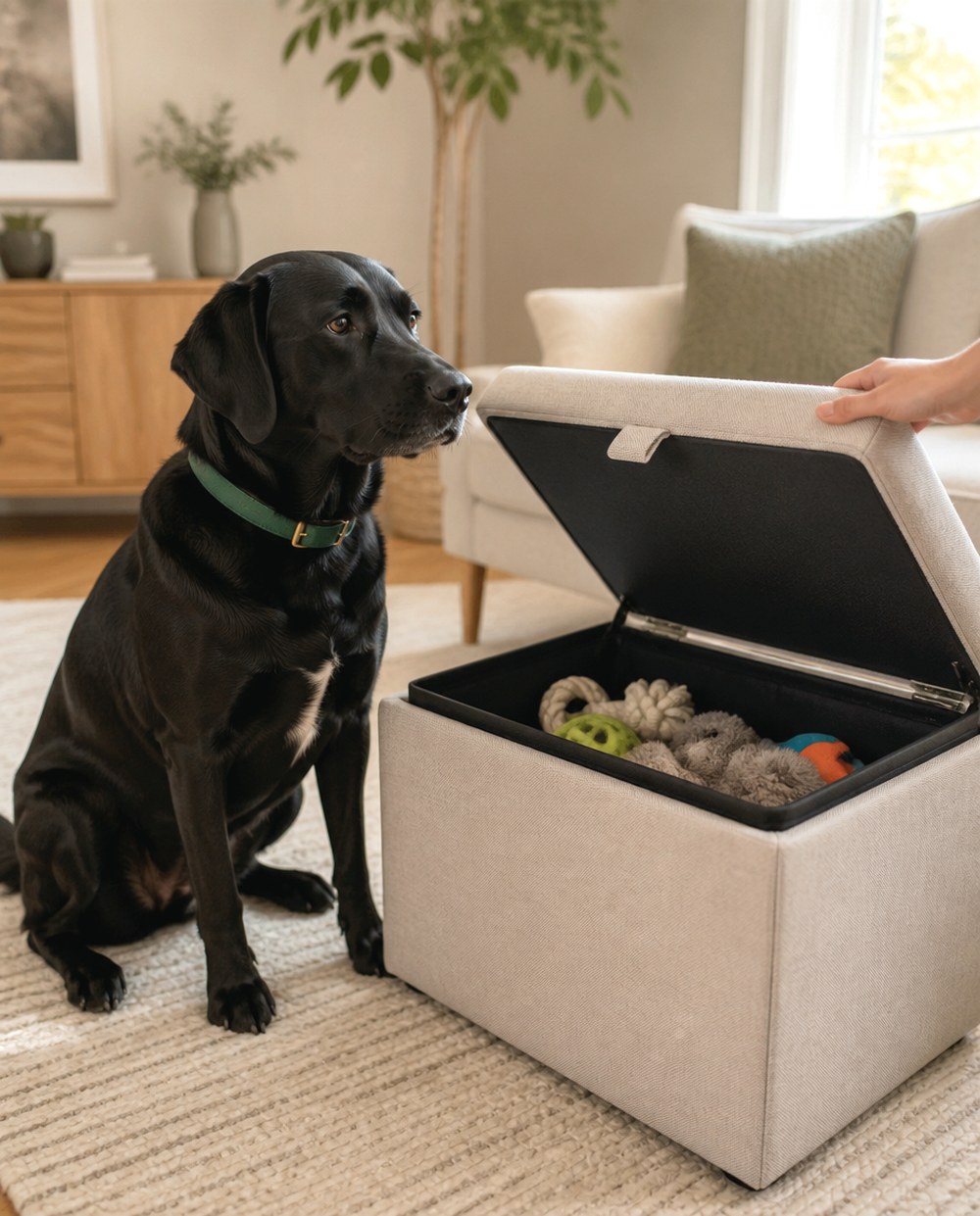 After Give an Ottoman a Second Job as Hidden Toy Storage
