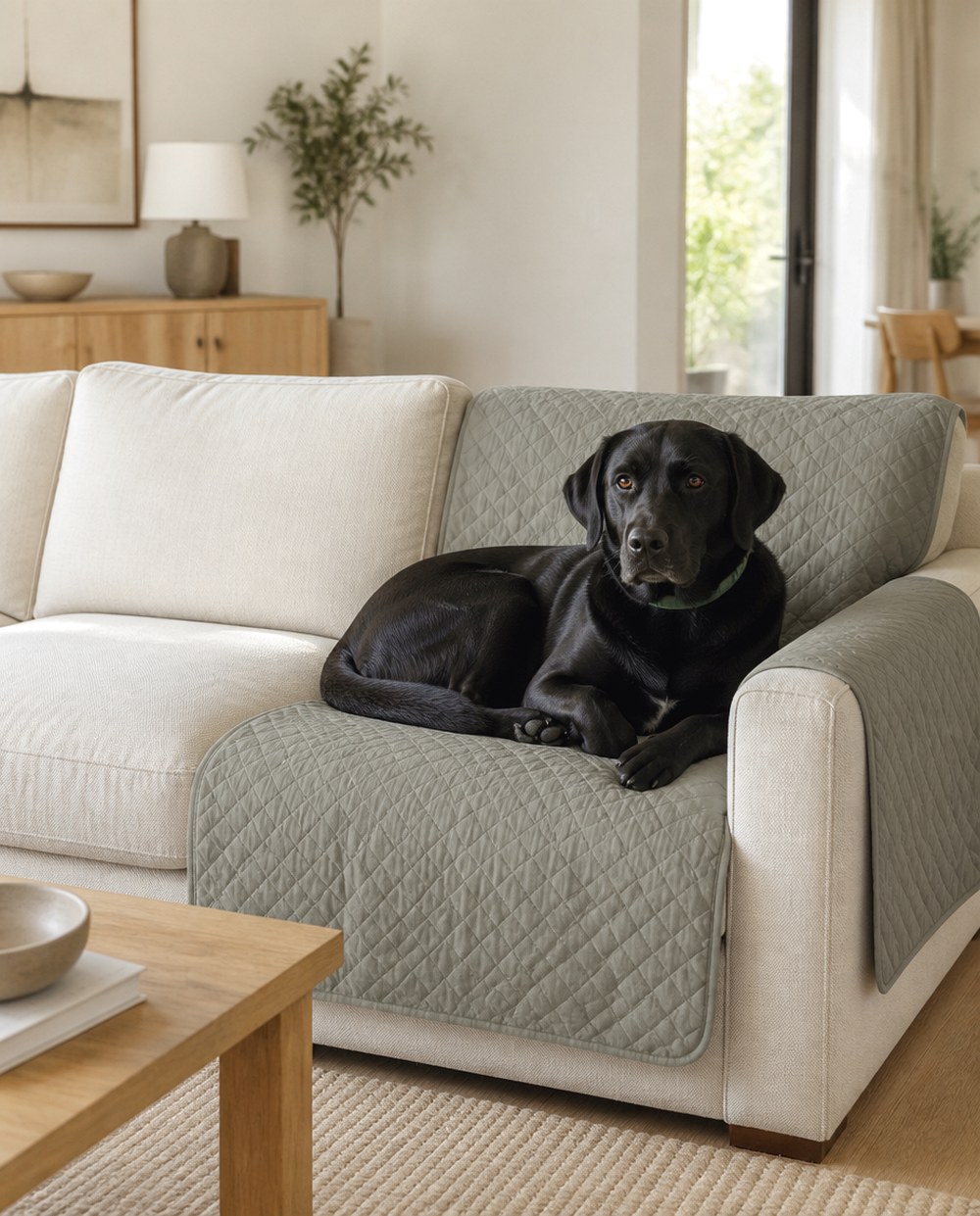 After Keep a Washable Throw on the Dog's Favorite Seat