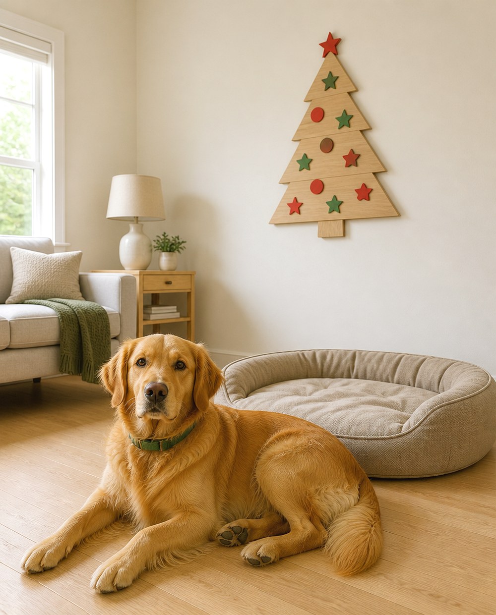 After Add a Holiday Feeding Station Backdrop