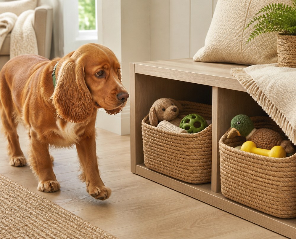 After Create a Built In Looking Toy Basket Station