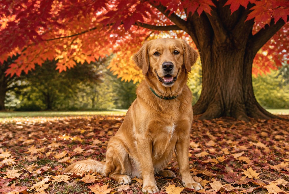 After Photograph a Quiet Moment Under a Colorful Tree