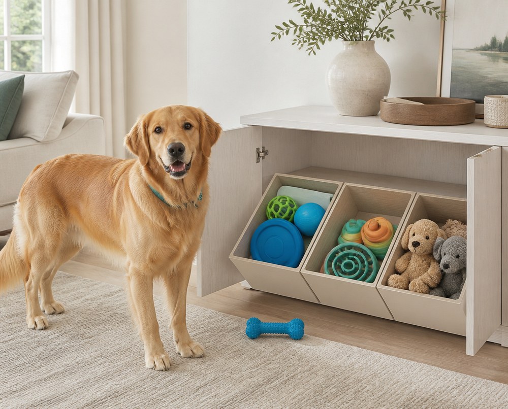 After Hide Toy Clutter in a Rotation Cabinet