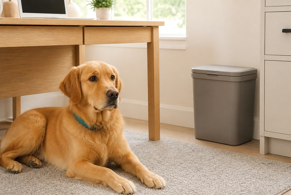 After Replace the Open Wastebasket With a Secure Bin