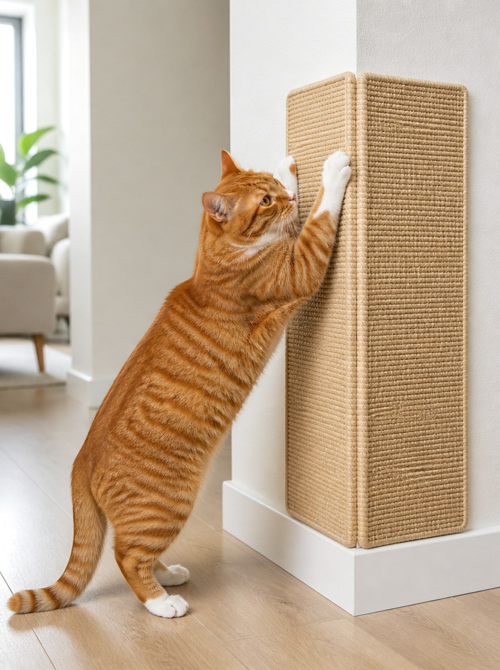 After Two Sided Corner Scratcher
