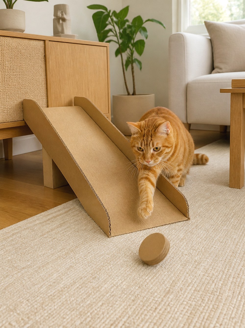 After Cardboard Ball Run Ramp