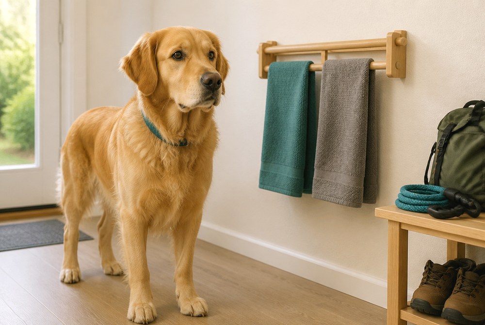 After Towel Ladder With a Walk Return Shelf