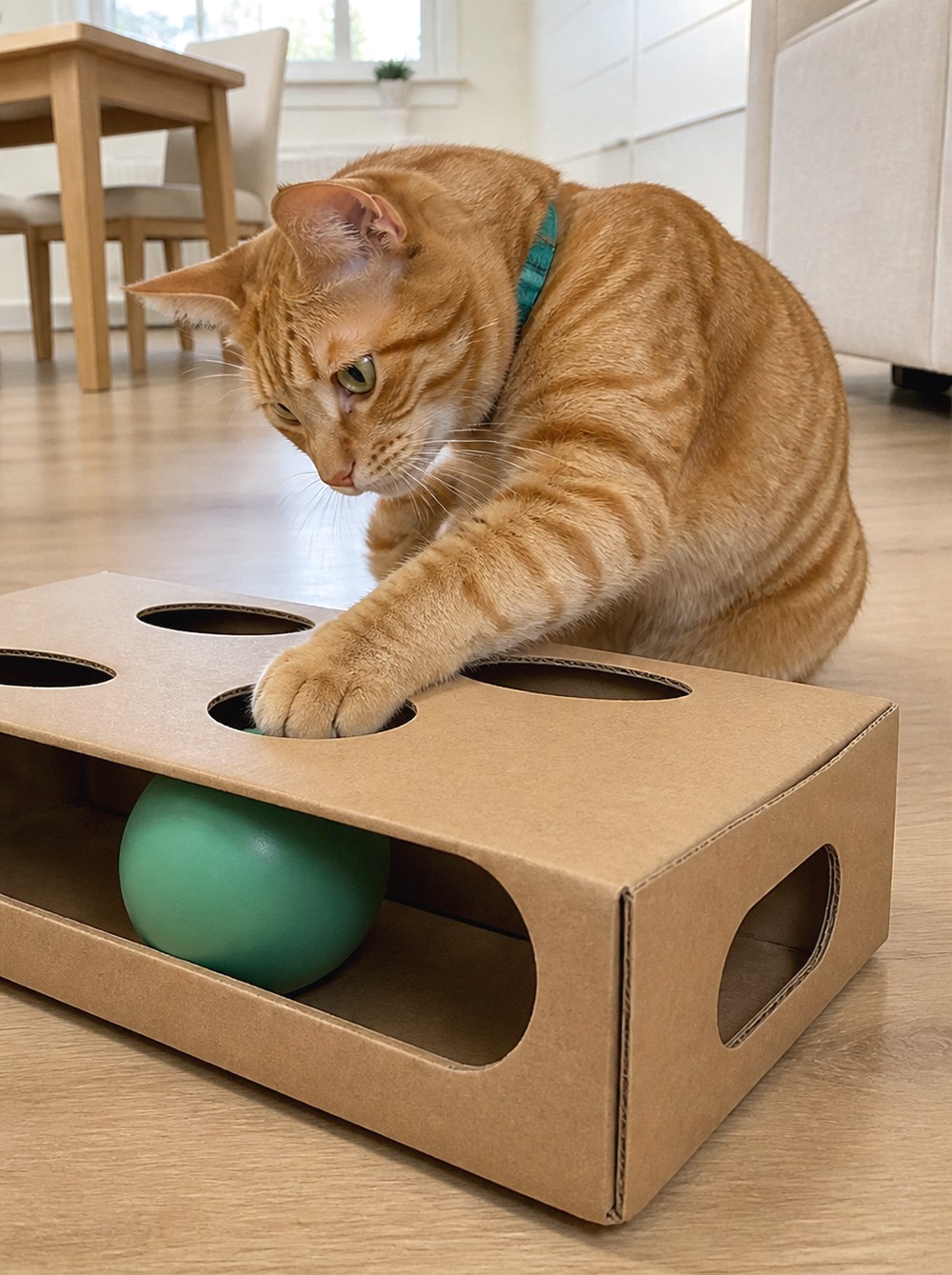 After Cardboard Track Ball Box