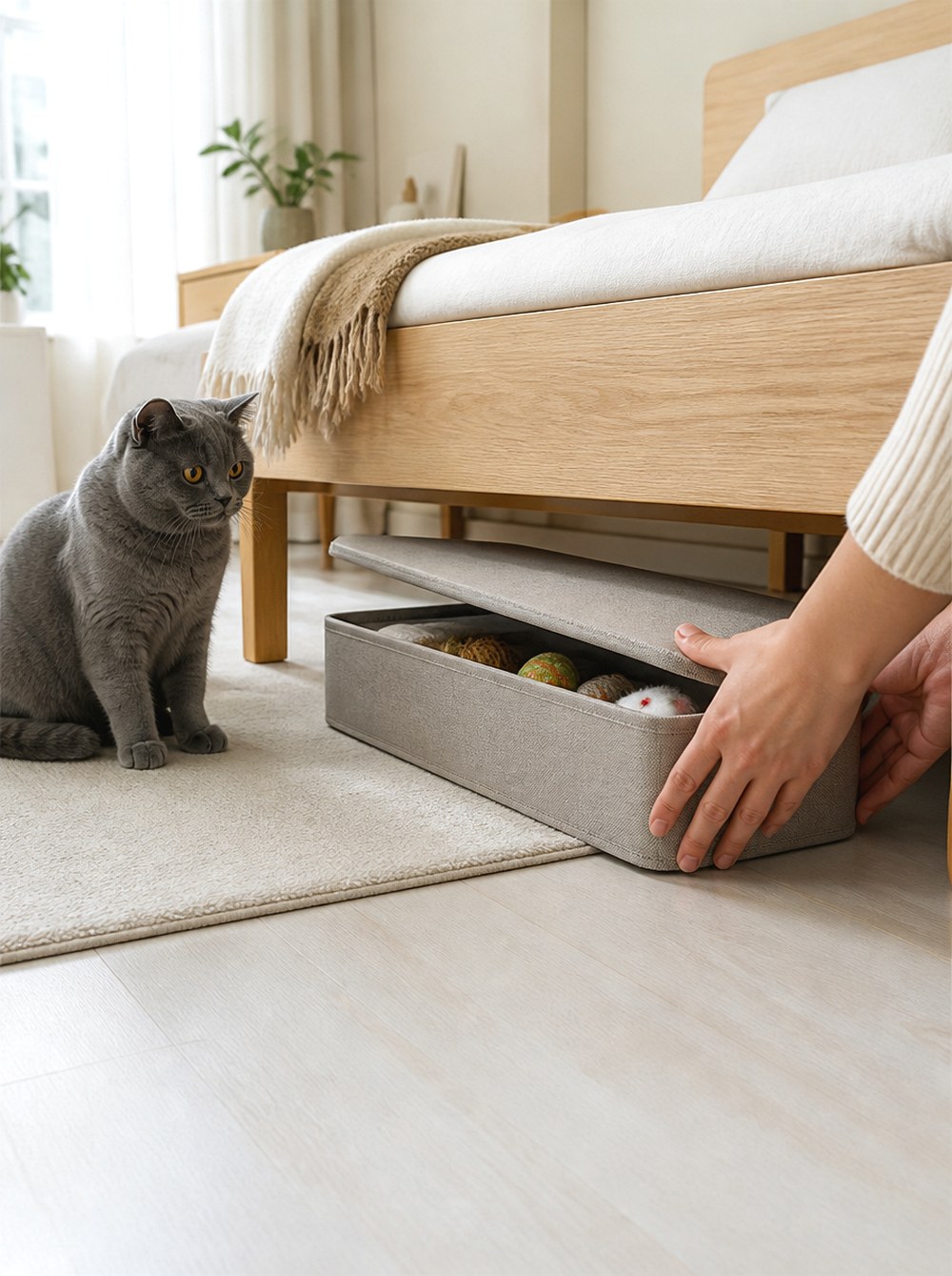 After Use a Slim Under Furniture Reserve Box