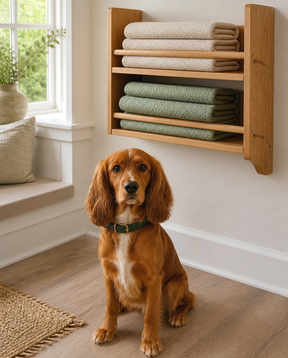 After Add a Blanket Ladder Look Without Accessible Hanging Fabric