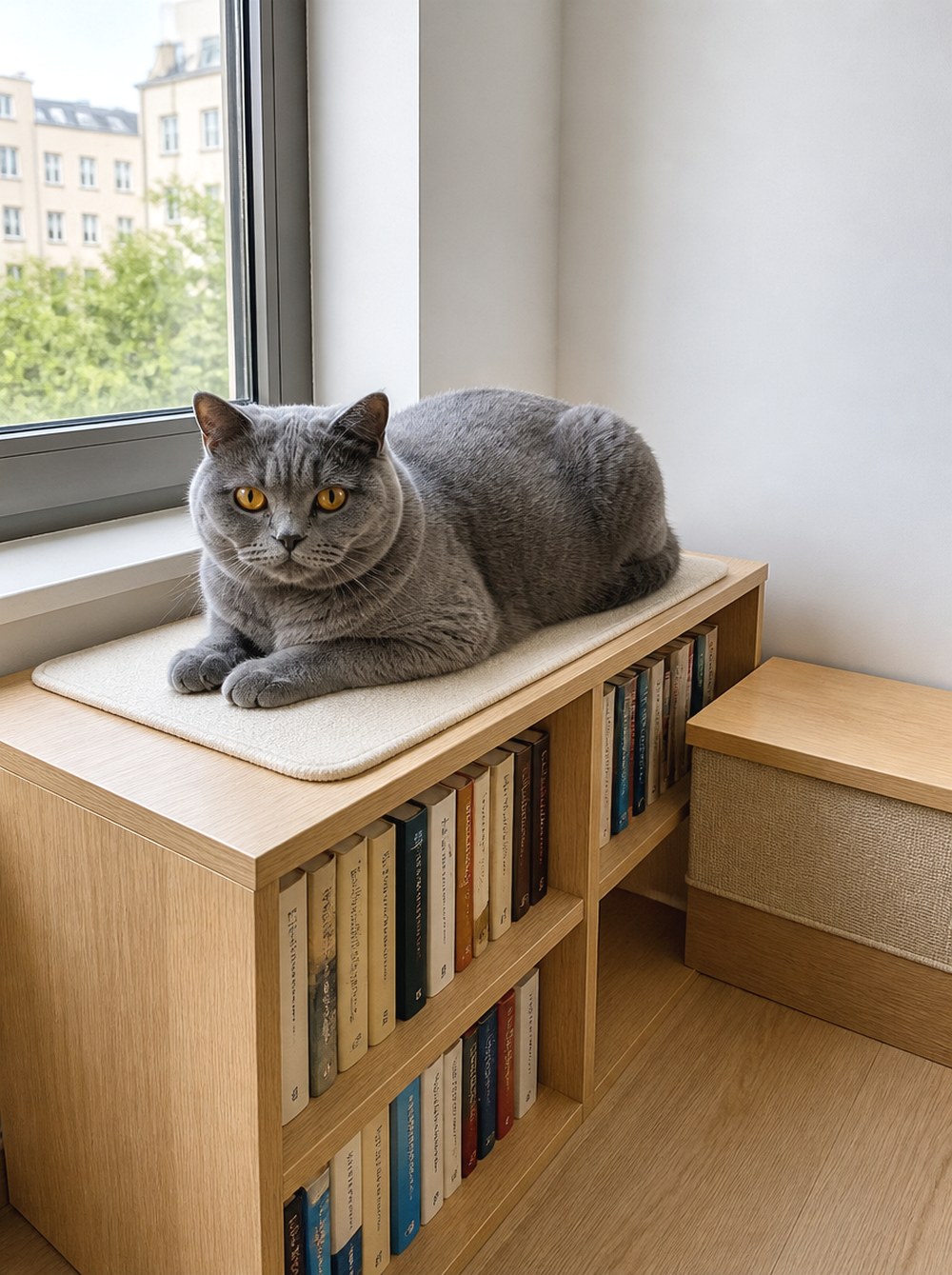 Create a Perch on Top of an Anchored Bookcase