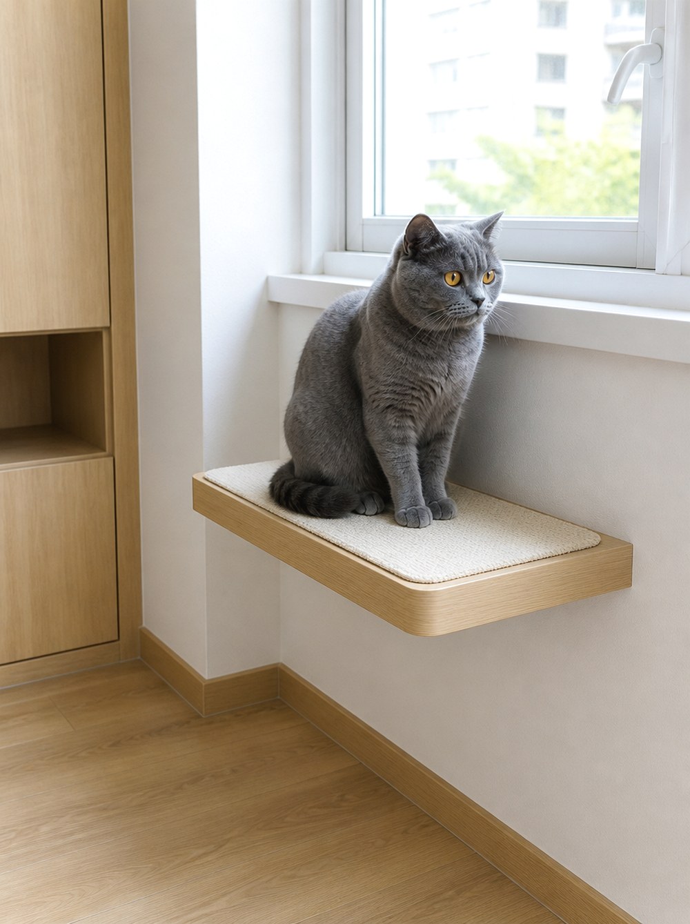 Install a Floating Shelf Below the Window