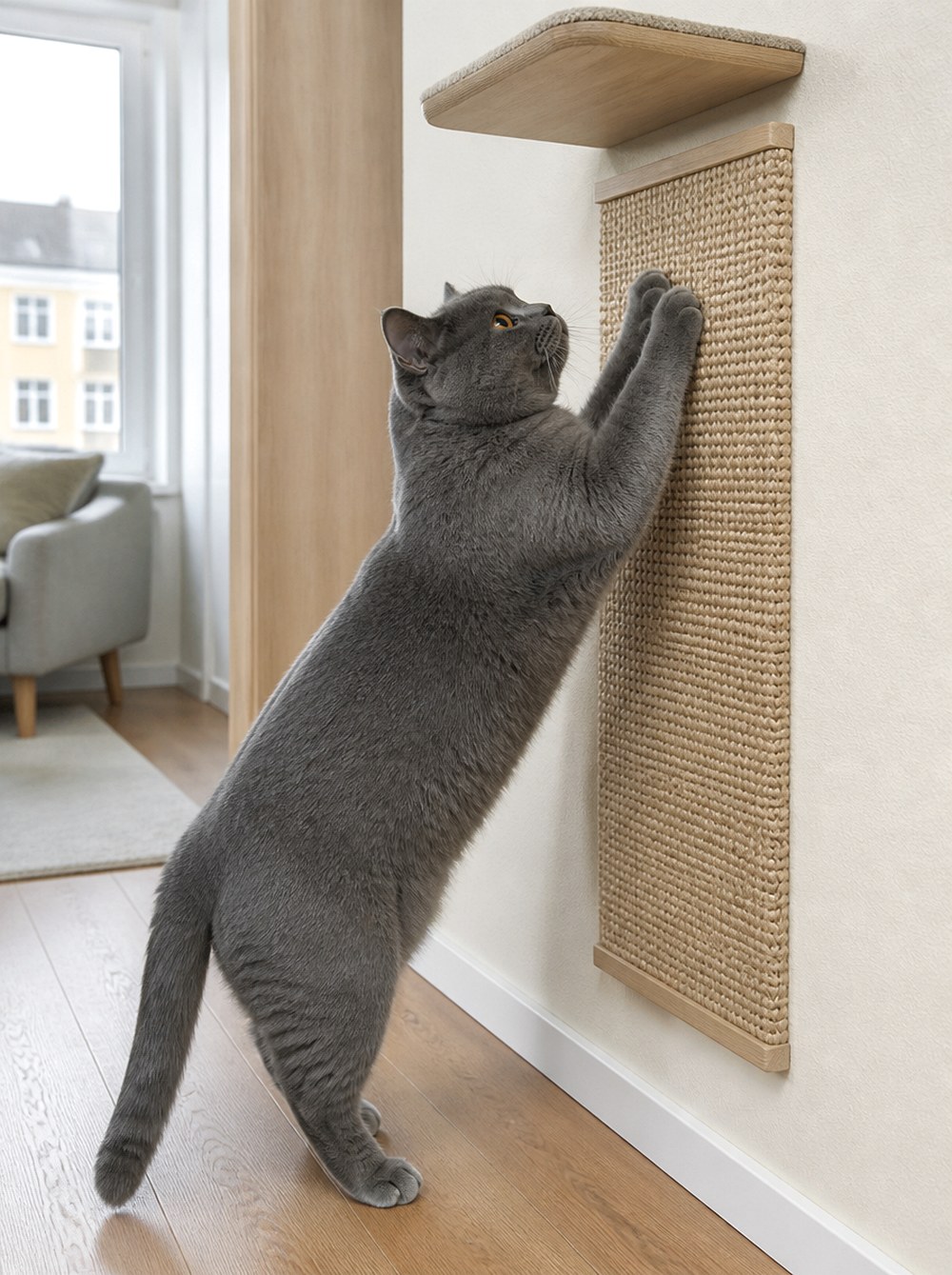 Install a Vertical Scratching Panel