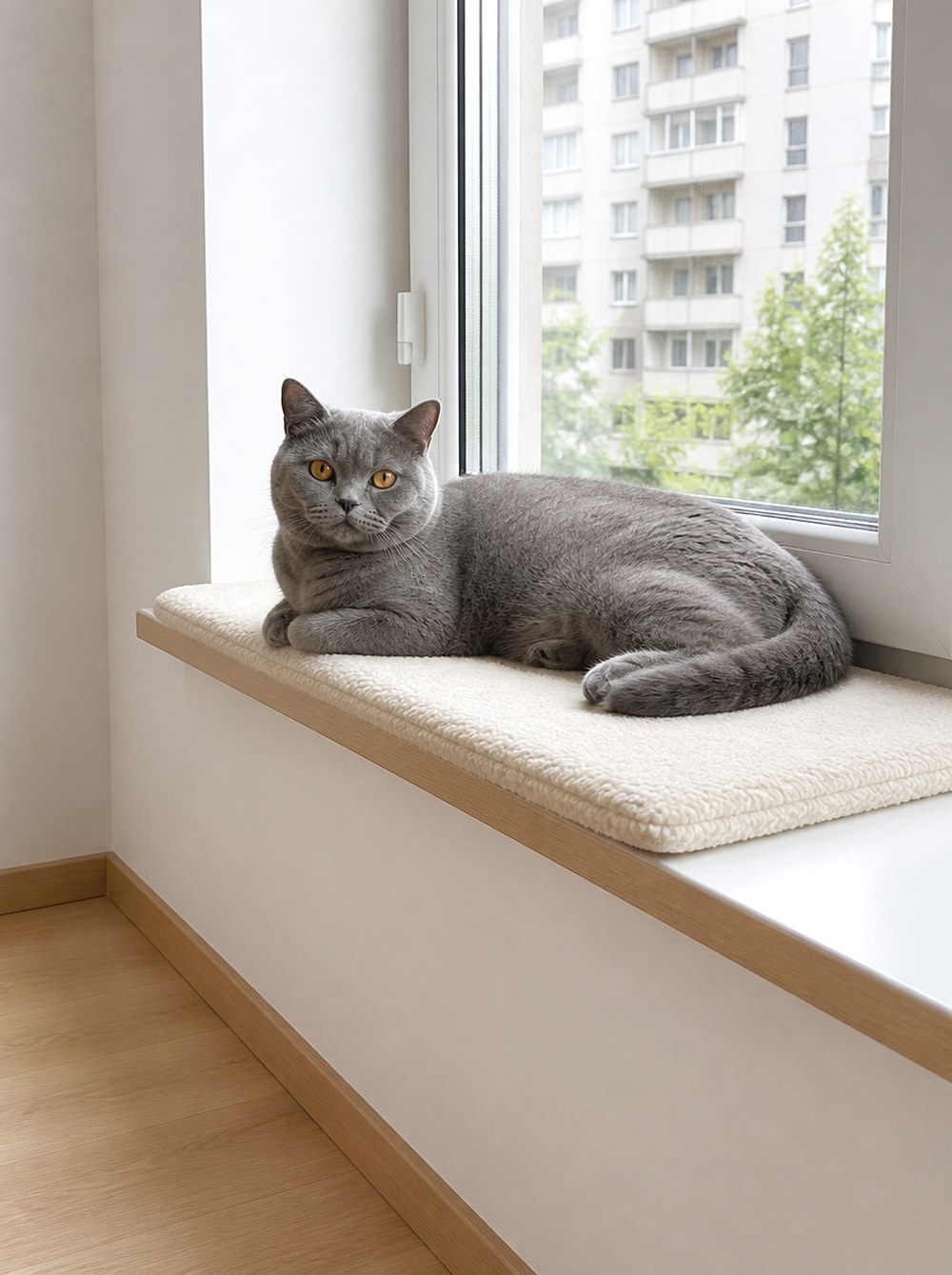 Turn a Wide Window Sill Into a Padded Perch