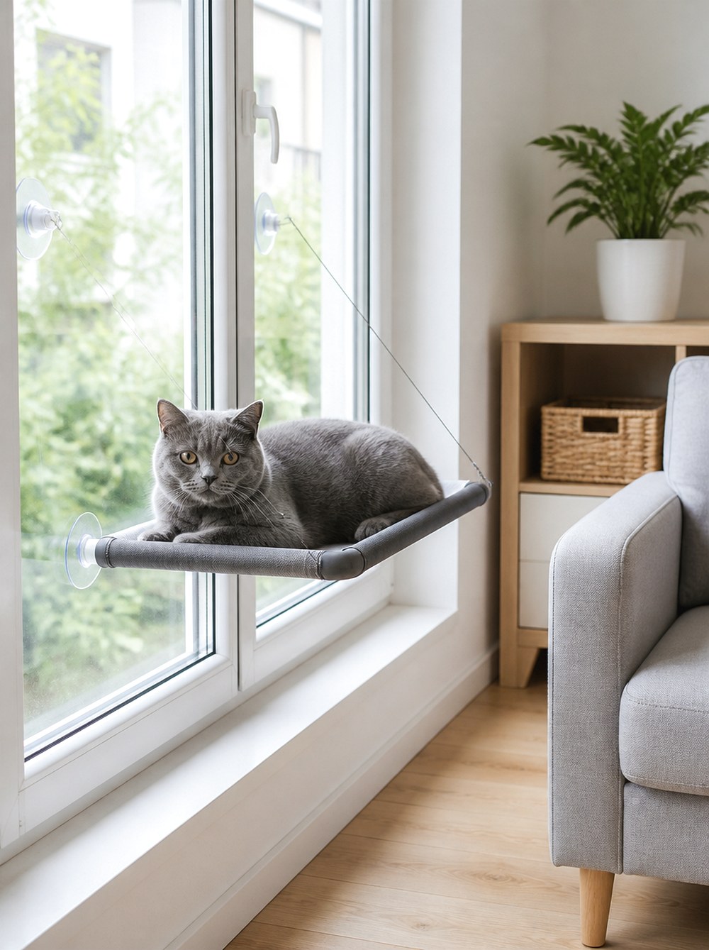 Use a Suction Cup Window Hammock