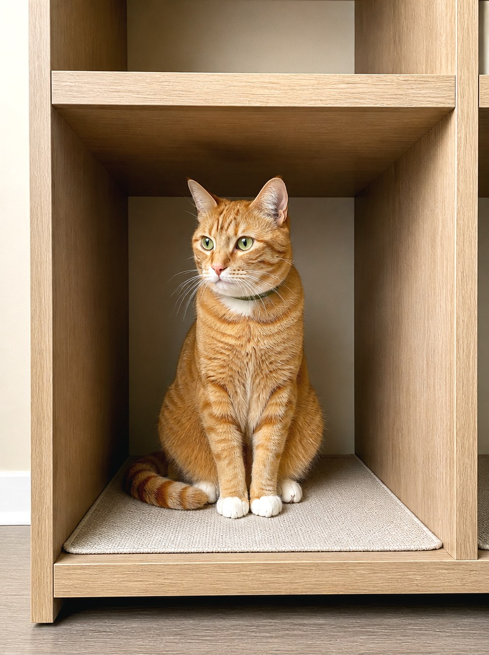 Use an Open Cube Shelf as a Framed Nook