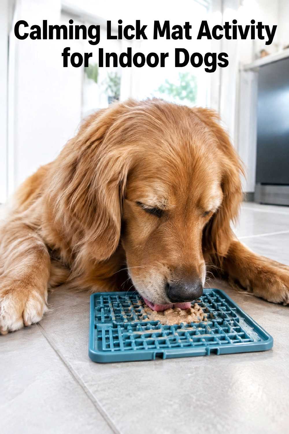 13. Calming Lick Mat Activity For Indoor Dogs