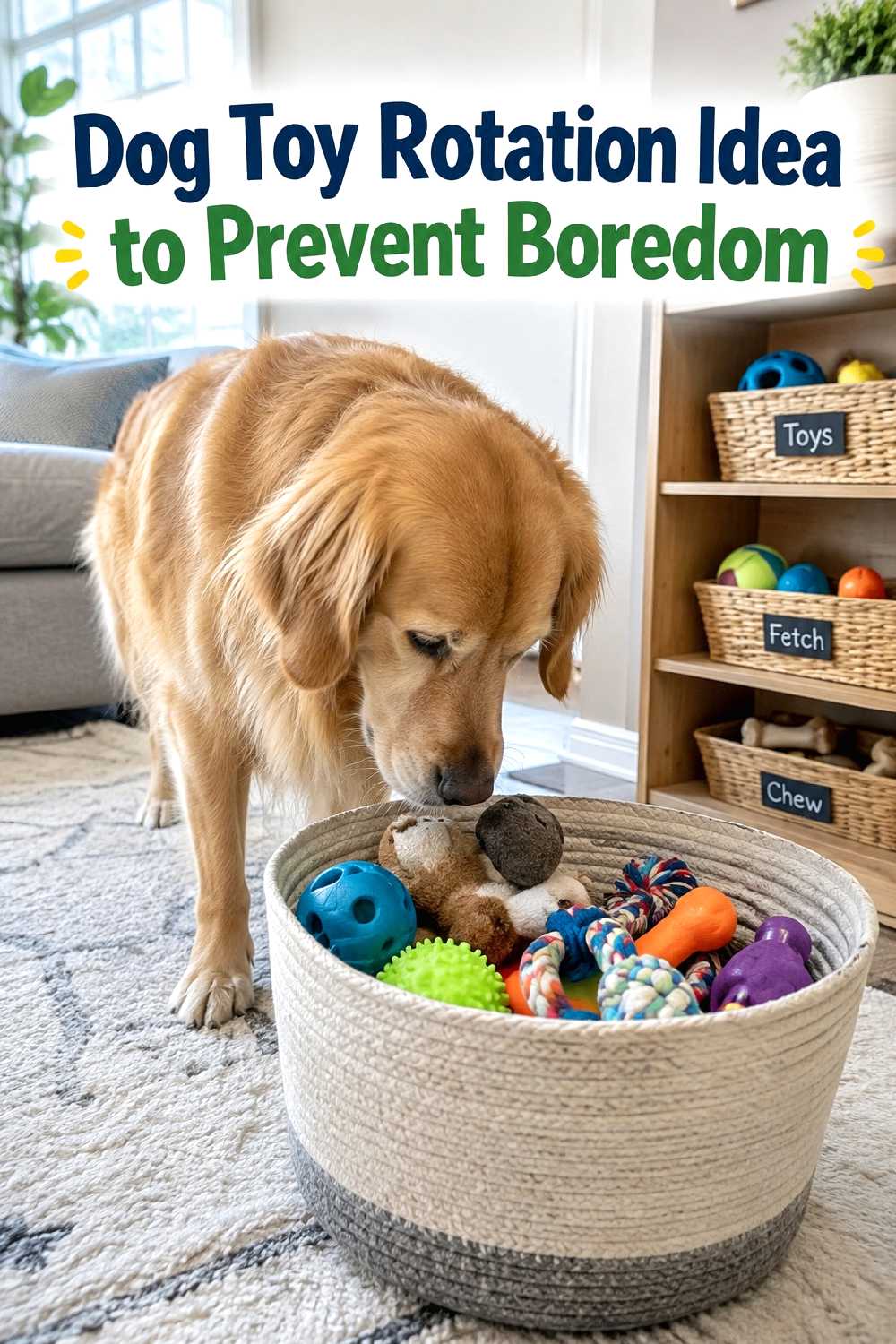 17. Dog Toy Rotation Idea To Prevent Boredom