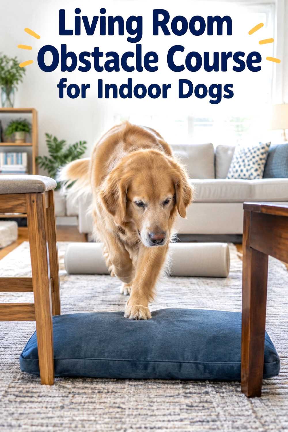 10. Living Room Obstacle Course For Indoor Dogs